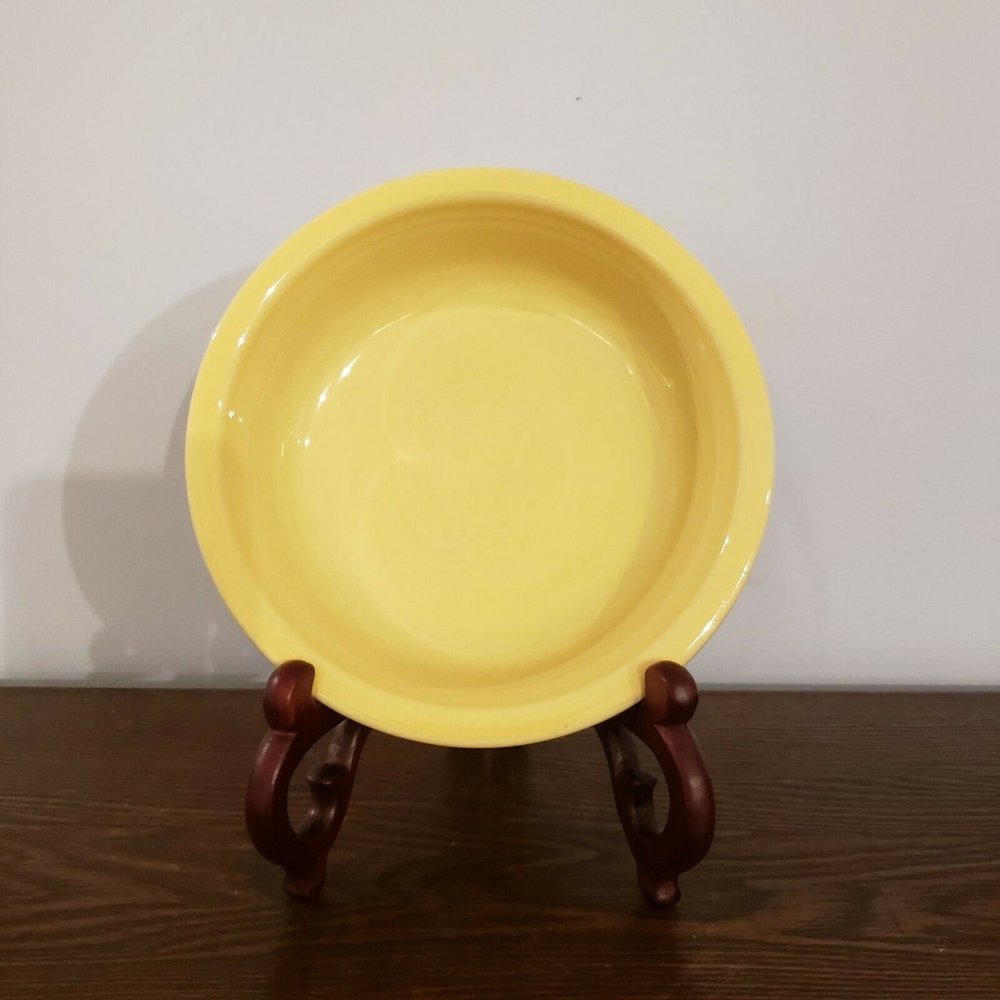 Homer Laughlin Small f Fiesta Ware Sunflower Yellow 7" Cereal Bowl Made in USA - Picture 6 of 7